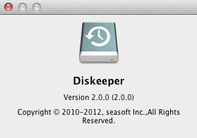 Diskeeper 2.0 : About window