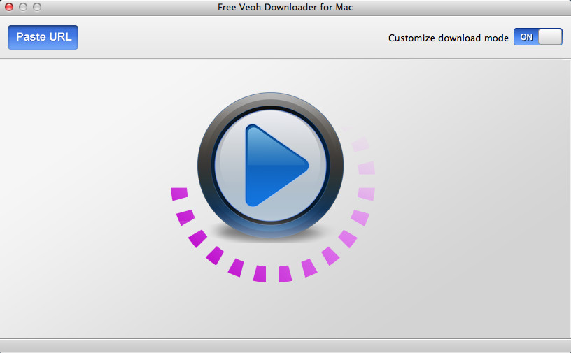 Free Veoh Downloader for Mac 1.2 : Main window