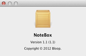 NoteBox 1.1 : About window