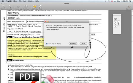Tiny PDF Editor - Filling Out and Signing PDF Forms screenshot