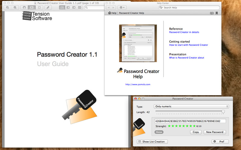 Password Creator 1.1 : Password Creator screenshot