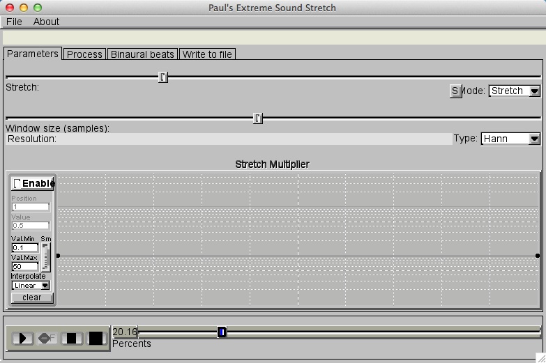 Paul's Extreme Sound Stretch 2.0 : Main window