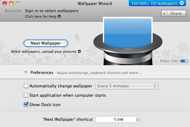 Wallpaper Wizard: HD Wallpapers Collection 1.4 : Program Preferences