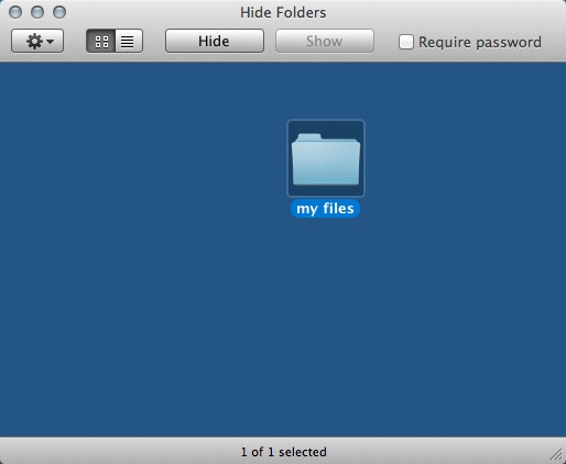 Hide Folders 6.2 : Main Window
