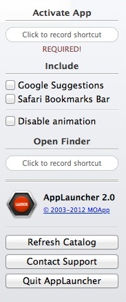 AppLauncher - The fastest App launcher available. 2.0 : Program Preferences