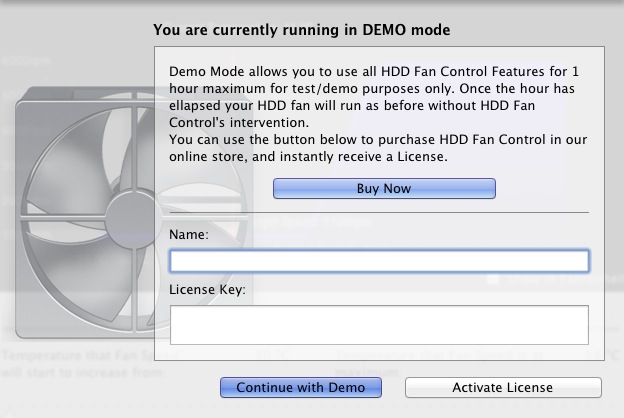 HDD Fan Control 2.4 : Demo info