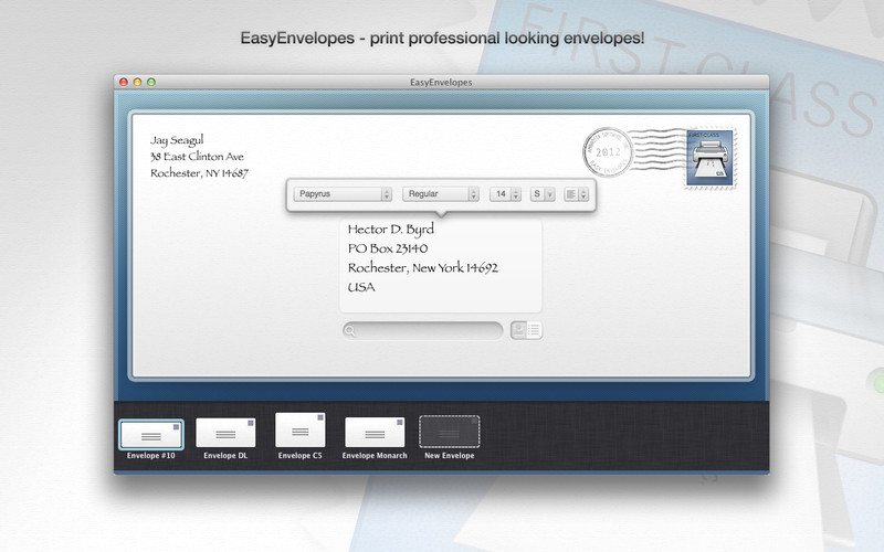 EasyEnvelopes 1.0 : EasyEnvelopes screenshot