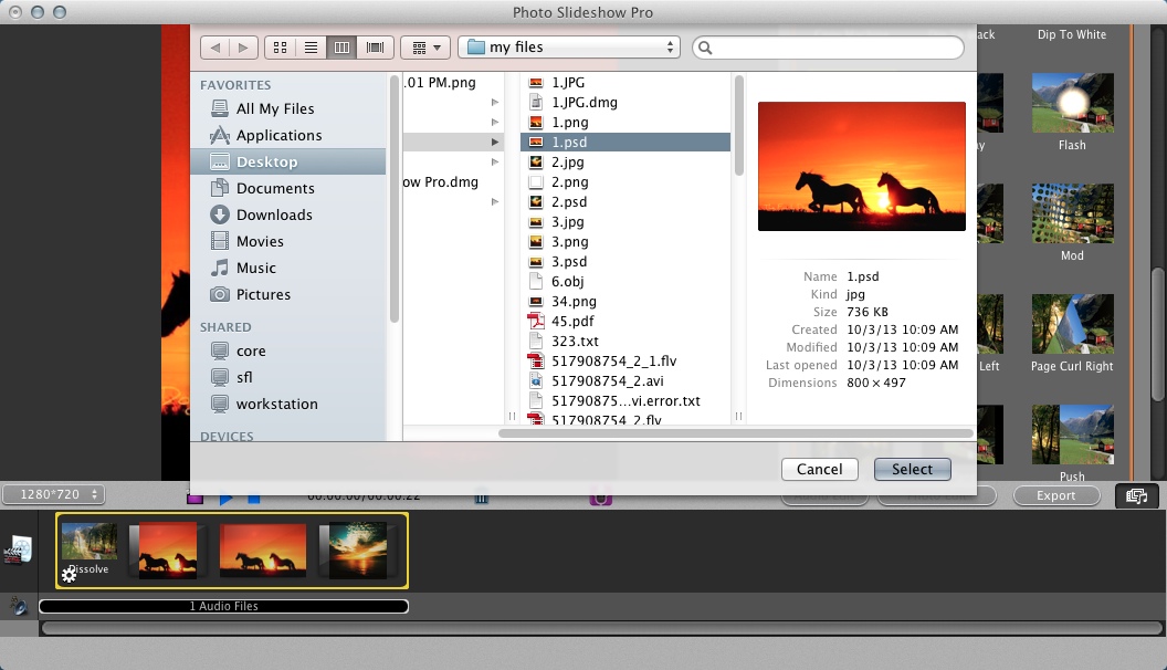 Photo Slideshow Pro 2.1 : Importing Image Files