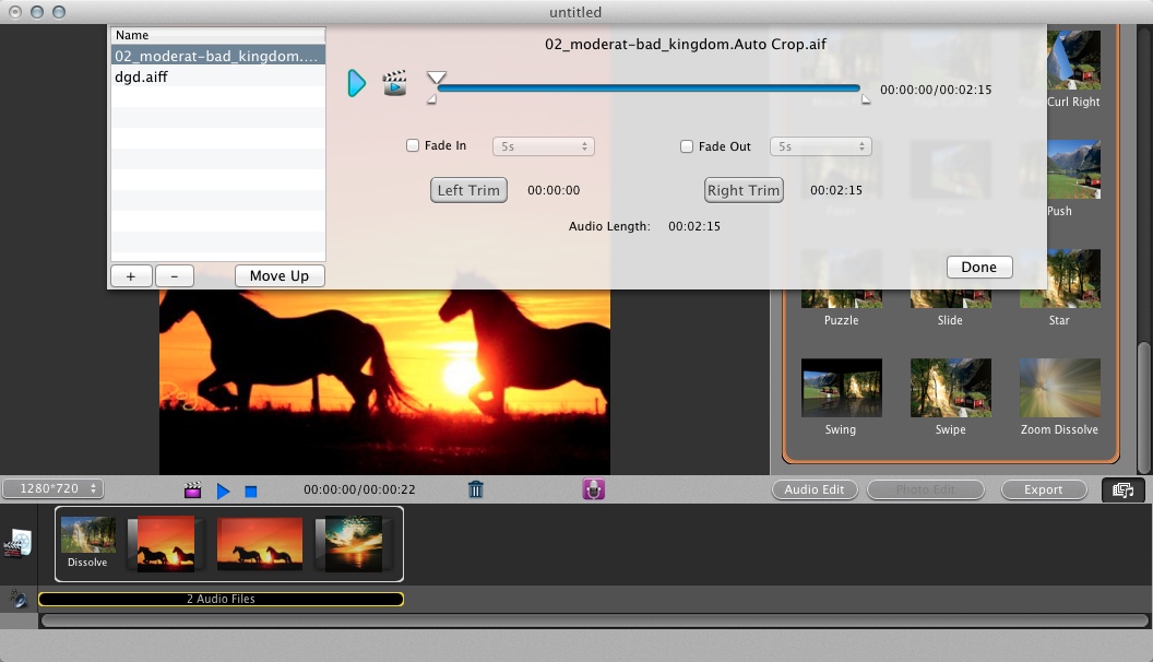 Photo Slideshow Pro 2.1 : Editing Audio Files