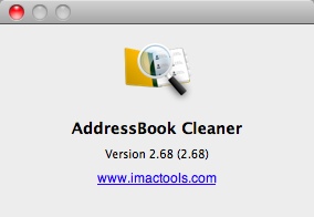 AddressBook Cleaner 2.6 : About Window