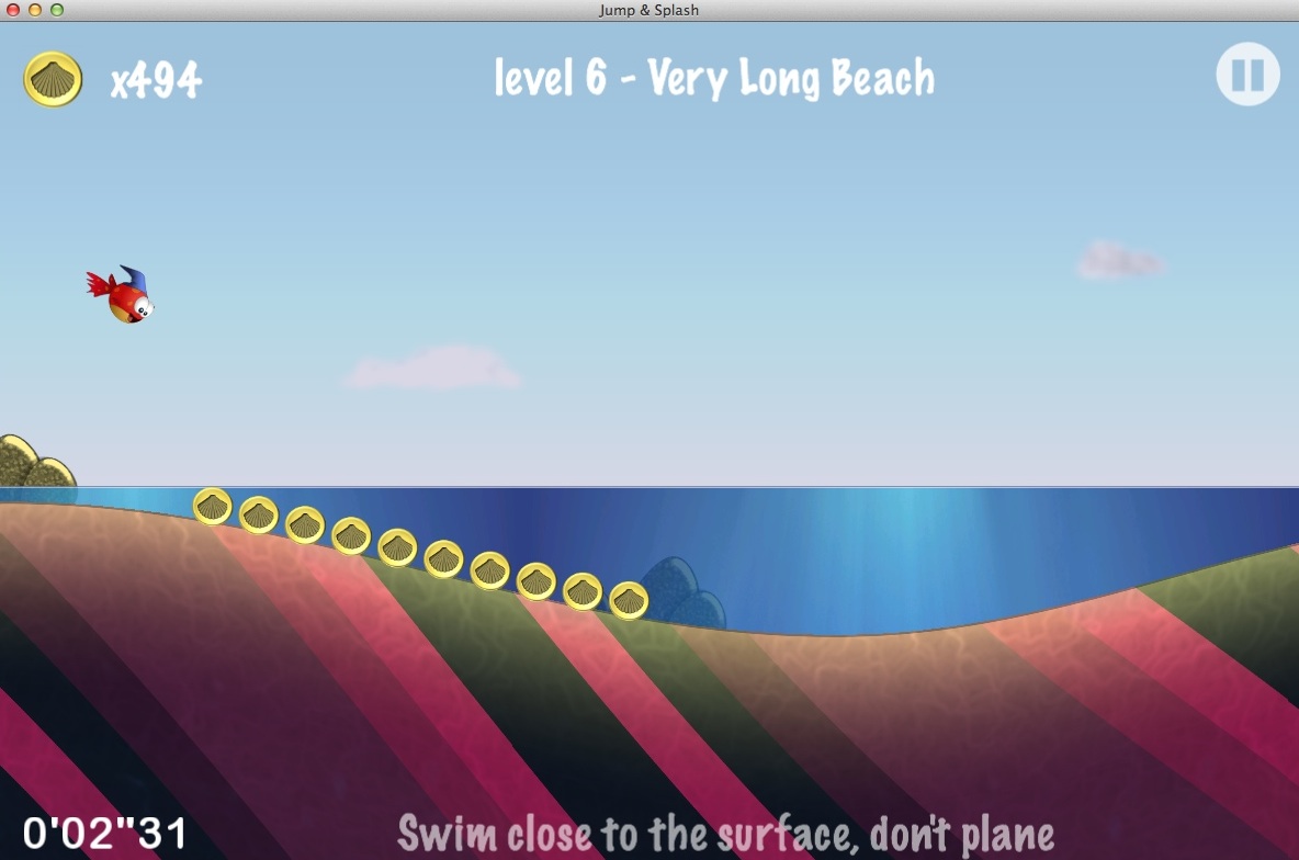 Jump & Splash 1.0 : Gameplay Window