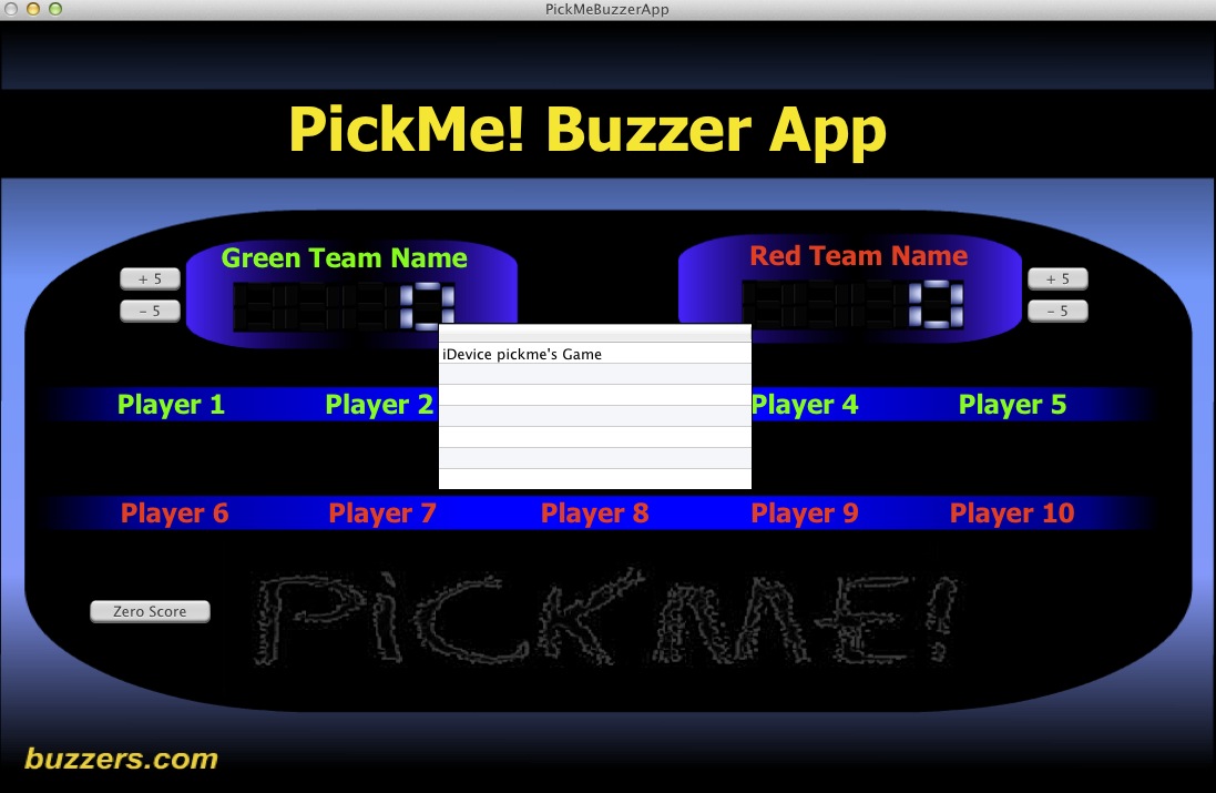 Pick Me! Buzzer App 1.0 : iDevice detected