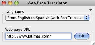 Web Page Translator 4.1 : Main window