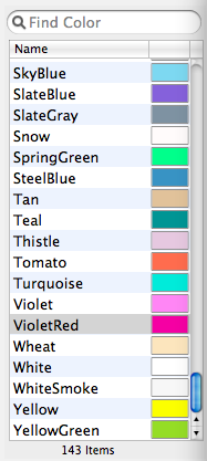 Markup 1.0 : Color list
