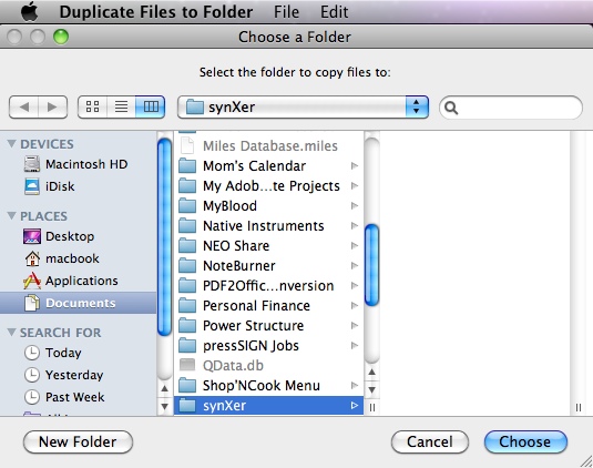 Duplicate Files to Folder 1.5 : Main window