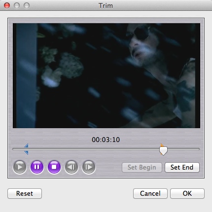 iMacsoft FLV Converter 2.9 : Trimming Video File