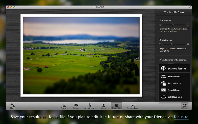 Focus: Add Depth and Tilt-Shift to Your Photos 1.5 : Focus: Add Depth and Tilt-Shift to Your Photos screenshot