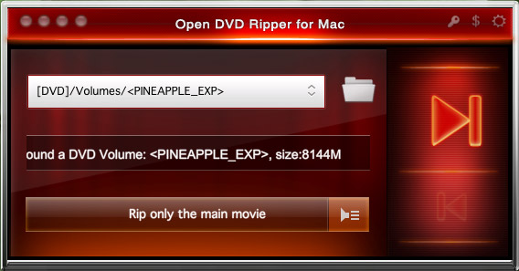 Open DVD Ripper for Mac 1.10 : Main Window