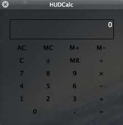 HUDCalc 1.0 beta : Main window