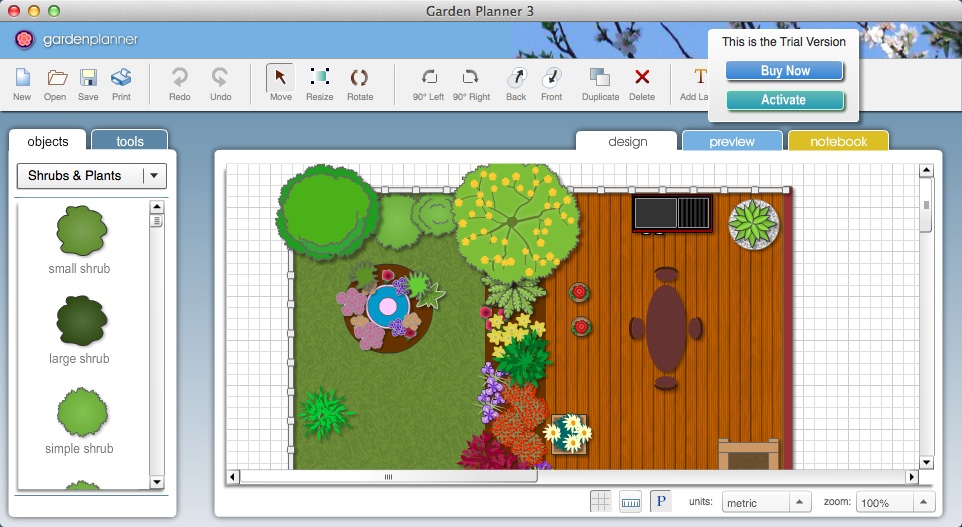 Garden Planner 3 3.0 : Main Window