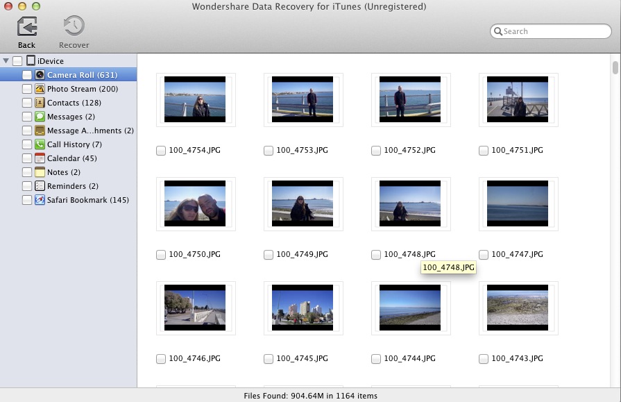 Wondershare Data Recovery for iTunes 2.2 : Photos