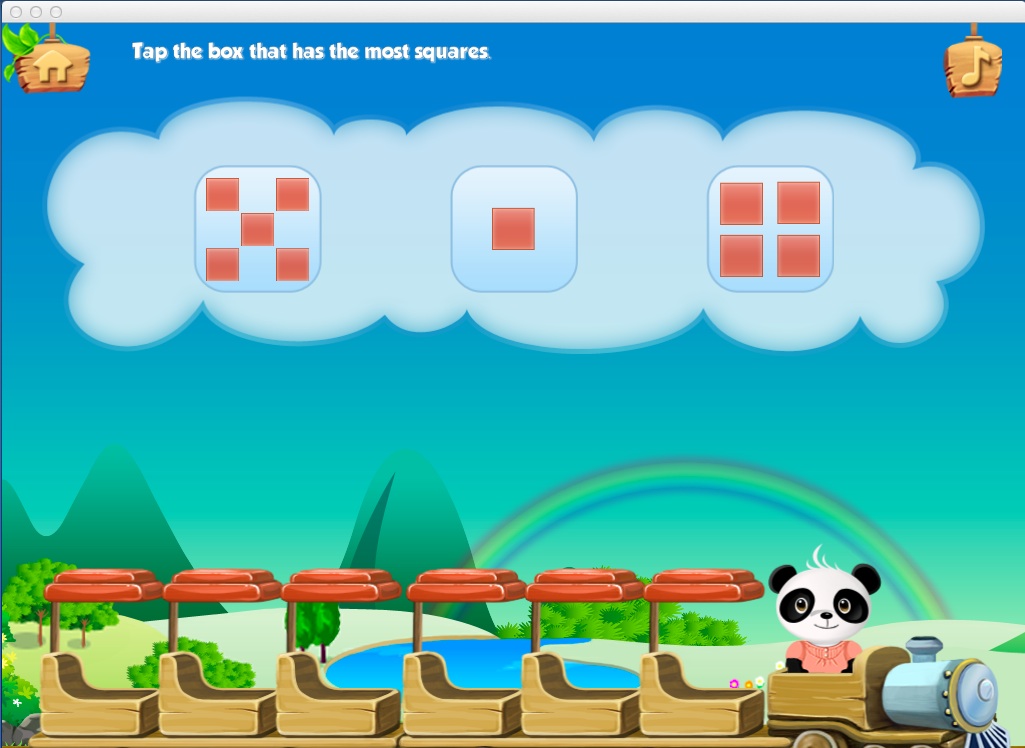 Lola’s Math Train Lite – Fun with Counting, Subtraction, Addition and more! 1.4 : Main window