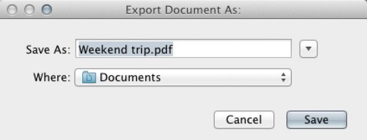 Exporting File