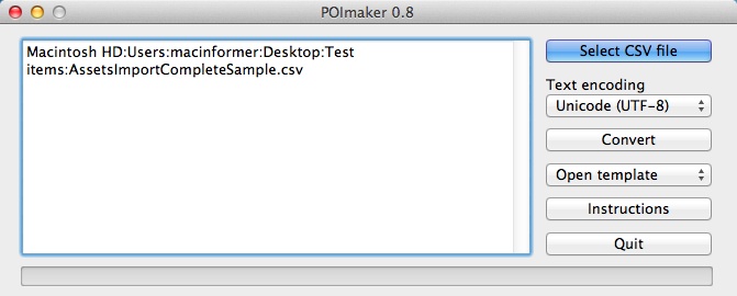 POImaker 0.8 : Main window
