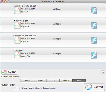 PDFMate PDF Converter 1.0 : Main Window