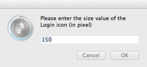 Entering Login Icon Size