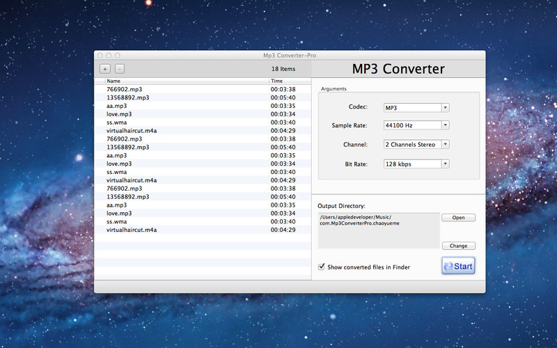 Mp3 Converter-Pro 2.0 : Main View
