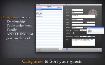 Guest List Planner screenshot