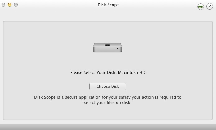 Disk Scope 1.0 : Select disk