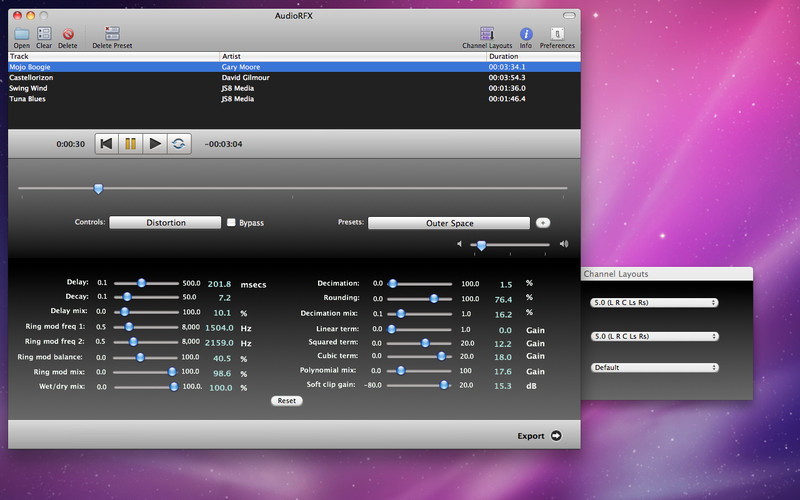 AudioRFX 1.6 : AudioRFX screenshot