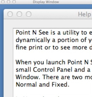 Point N See 3.2 : Display Window