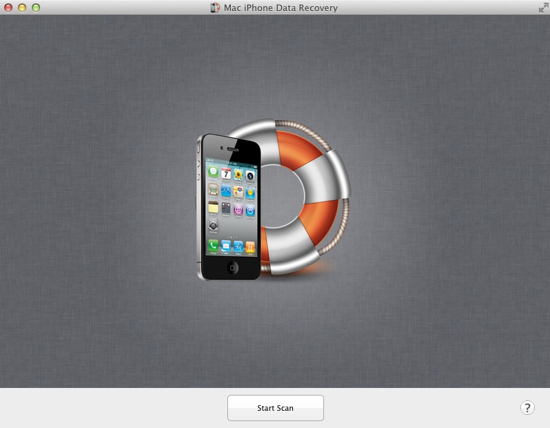Macgo Mac iPhone Data Recovery 1.0 : Main window