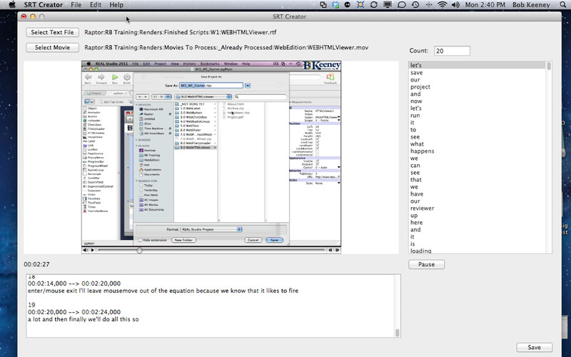 SRT Creator 1.0 : SRT Creator screenshot