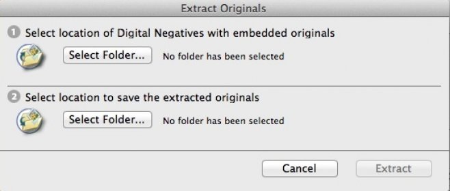 Extract Originals Window