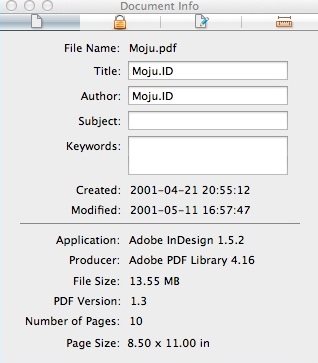 Wondershare PDF Editor Pro : Document Info