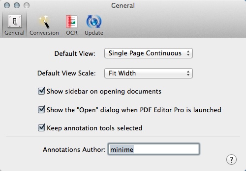 Wondershare PDF Editor Pro : Program Preferences