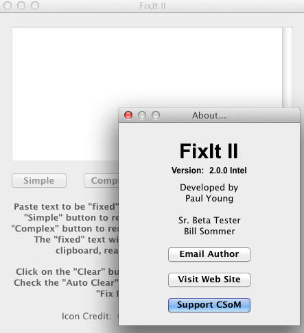 FixIt II 2.0 : Main Window