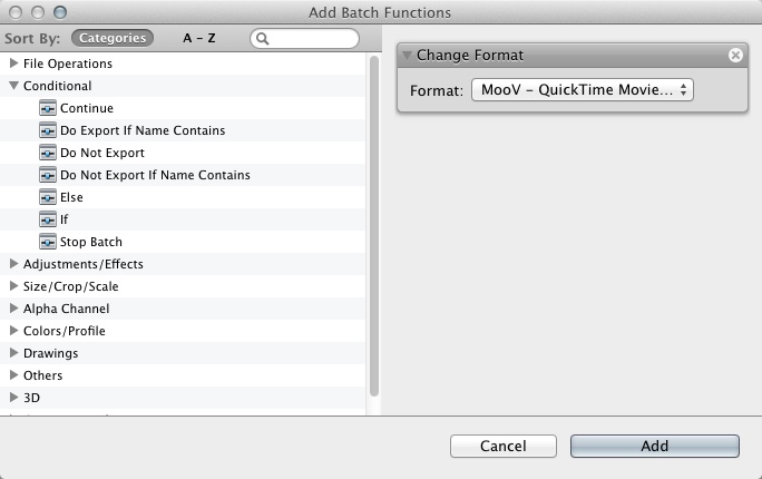 GraphicConverter 8.8 : Adding Batch Functions