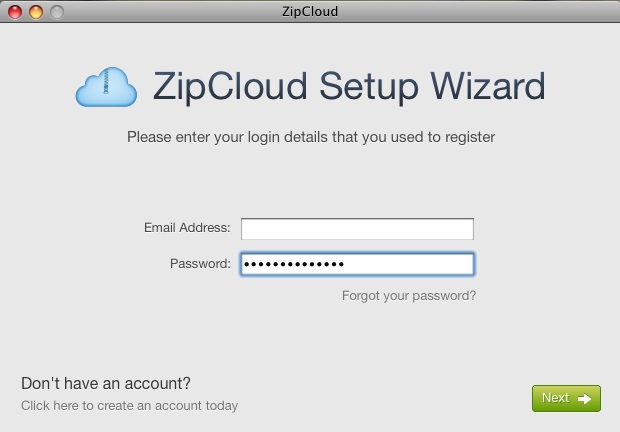 ZipCloud 2.3 : Log-in