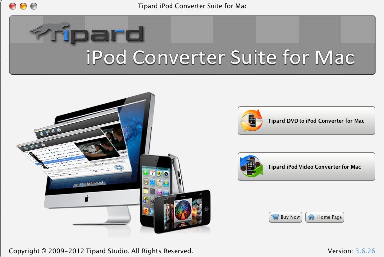 Tipard iPod Converter Suite for Mac 3.6 : Launcher