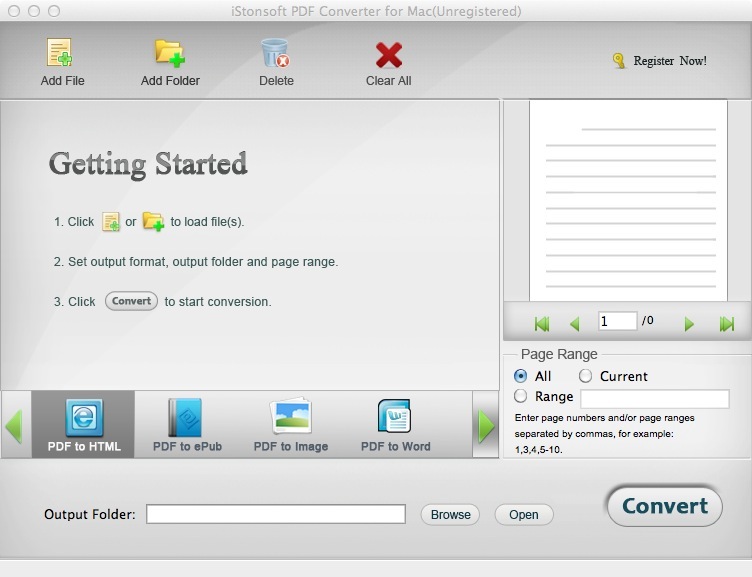 iStonsoft PDF Converter for Mac 2.8 : Main Window