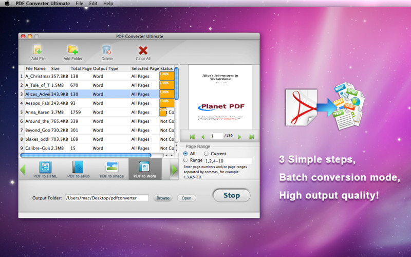 iStonsoft PDF Converter for Mac 2.8 : PDF Converter Ultimate screenshot