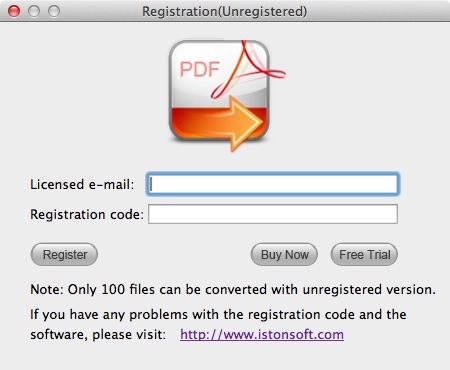 iStonsoft PDF Converter for Mac 2.8 : Restriction Trial
