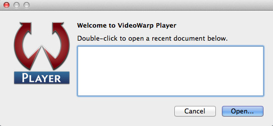 VideoWarp Player 1.6 : Main window