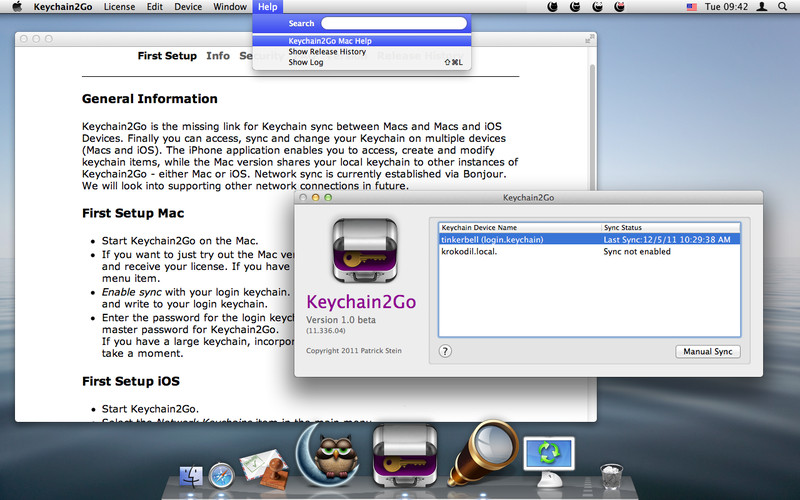 Keychain2Go 1.2 : Keychain2Go screenshot