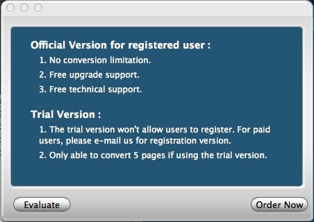 Mac PDF Password Remover 3.2 : Restriction Trial